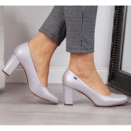 Sergio Leone W SK193C Silberne Perlenpumps 2