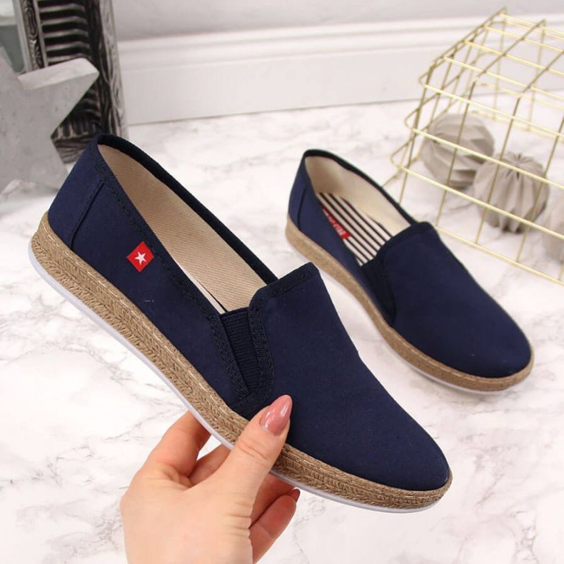 Espadrilles Slip on Big Star W FF276036 navy blau marineblau 1