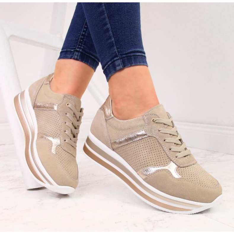 Plateau-Sneaker Filippo W PAW214 beige 2