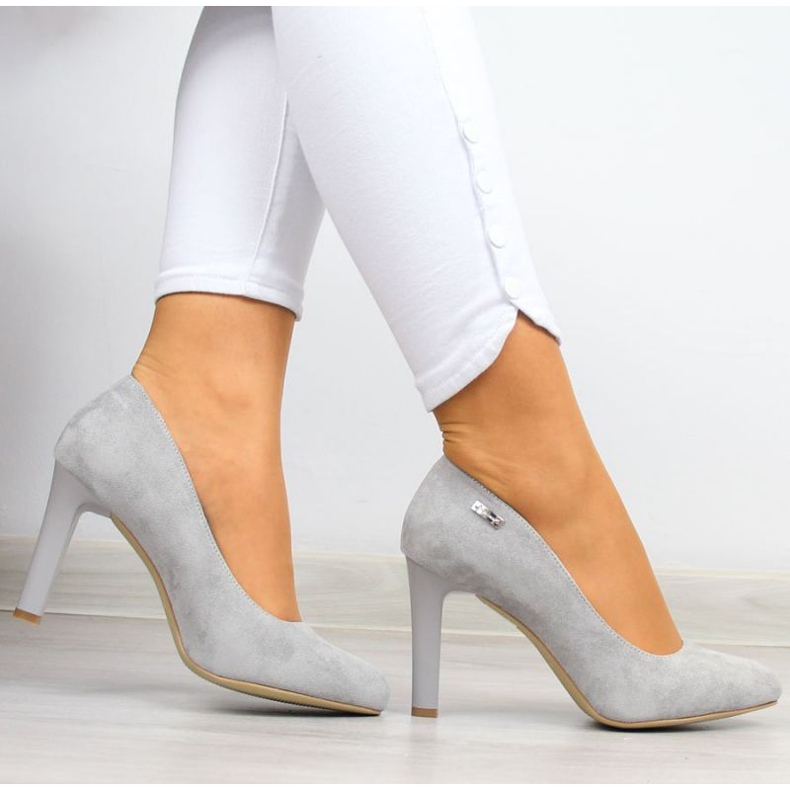 Sergio Leone W SK3R graue Pumps mit hohem Absatz 2