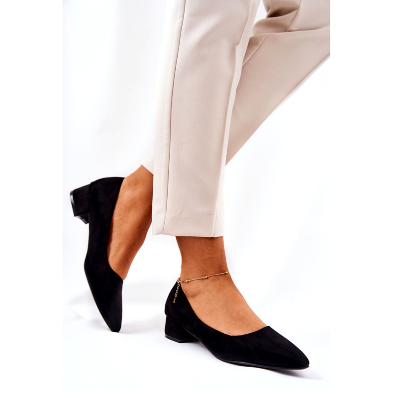 SEA Klassische Damen Pumps Wildleder Schwarz Rheya 4