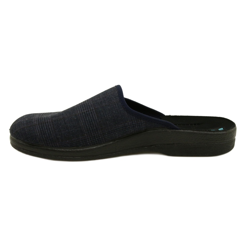 Herrenhausschuhe Hausschuhe Adanex 27318 Per Pedes Kariert marineblau 3