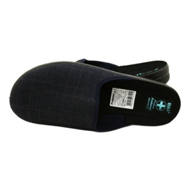Herrenhausschuhe Hausschuhe Adanex 27318 Per Pedes Kariert marineblau 6