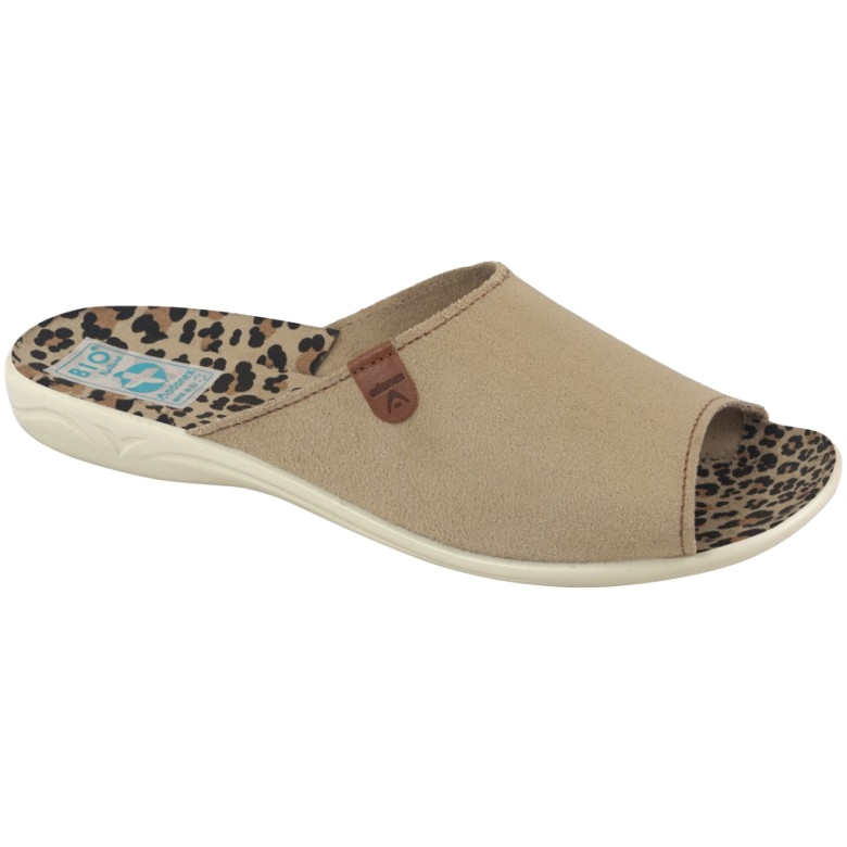 Wildleder Damenhausschuhe Adanex Sara 27310 Beige 1