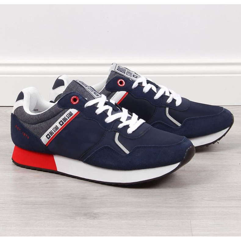 Sportschuhe Big Star M JJ174146 marineblau navy blau grau 1