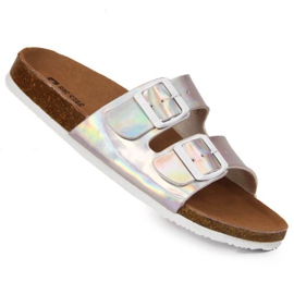 Hausschuhe mit Schnallen Big Star W HH274895 Silber 1