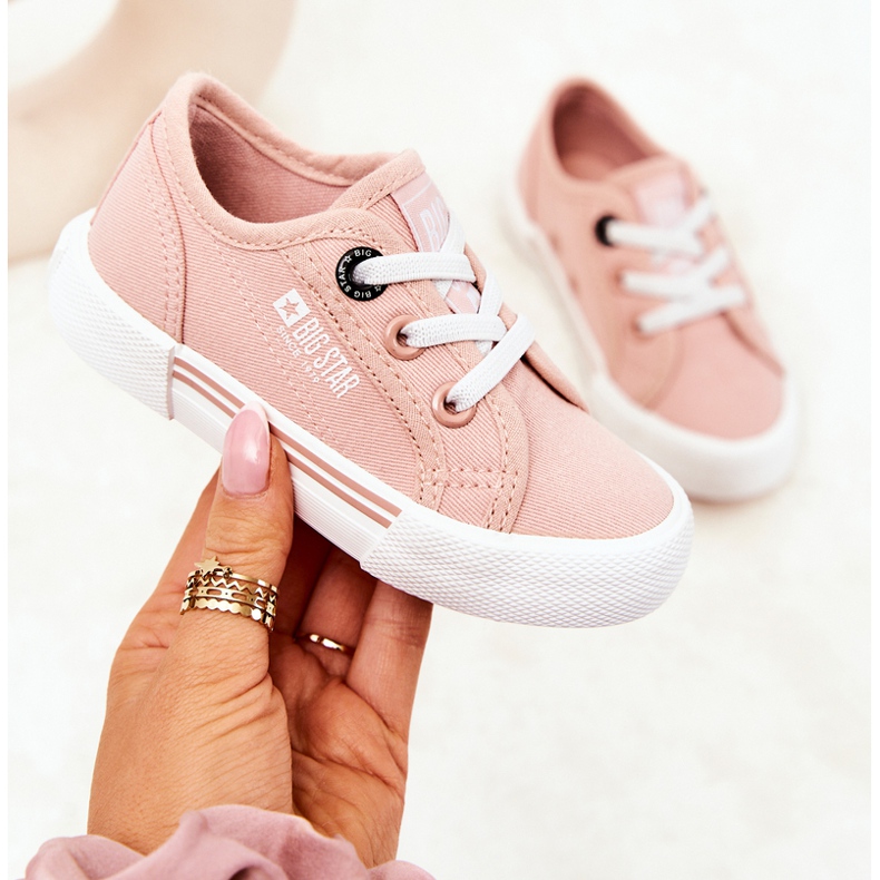 Turnschuhe Slip Big Star JJ374166 Hellrosa 2