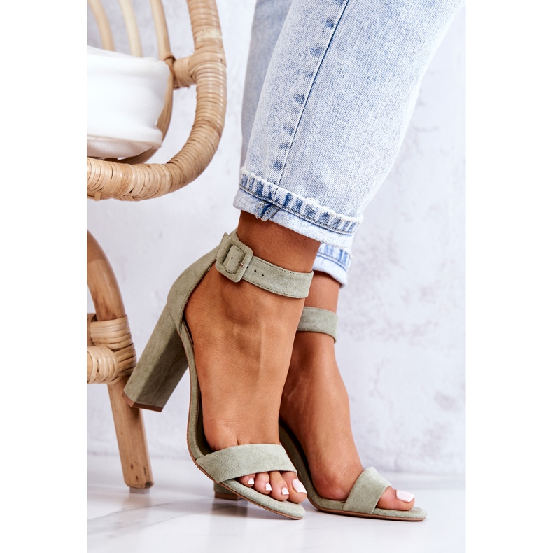 FB2 Wildleder Sandaletten Hellgrün Jacqueline 1