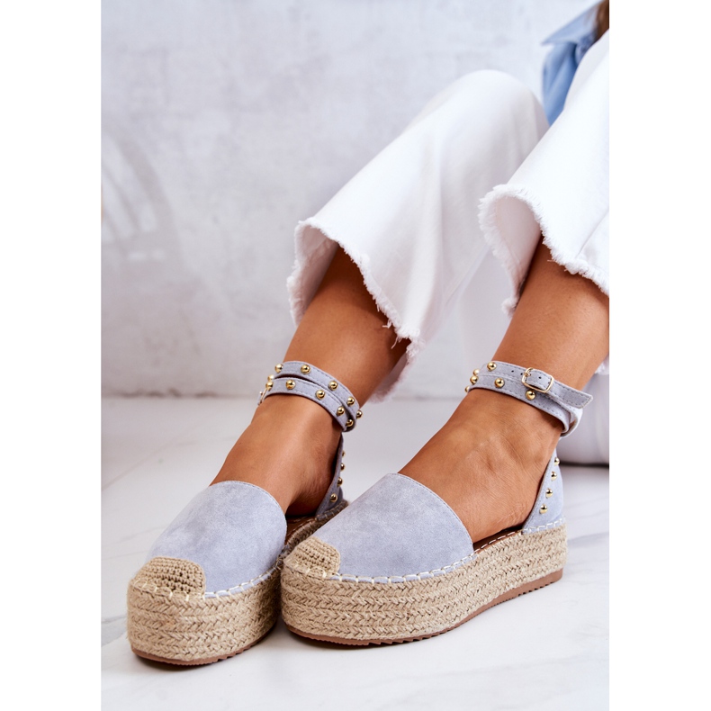 FB2 Espadrilles-Sandalen mit blauen Lillian-Jets 1