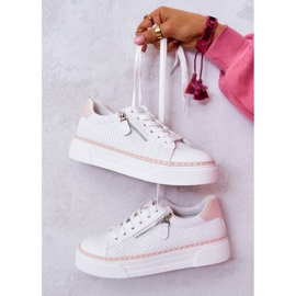 FB2 Sportschuhe auf der weißen und rosafarbenen Louis-Plattform 1