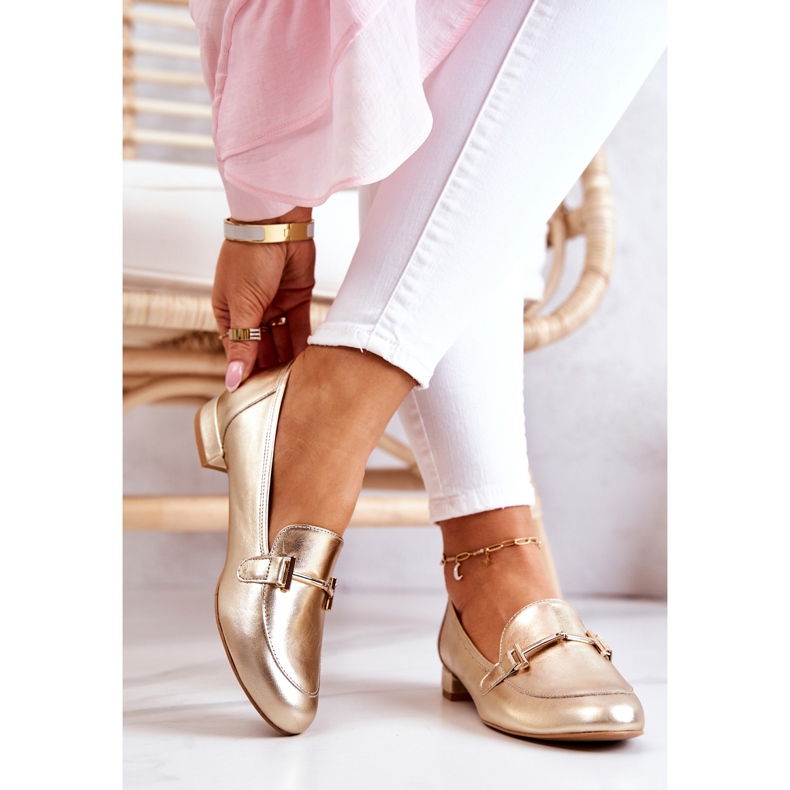 Damen Brogues Laura Messi 2121 Gold golden 2