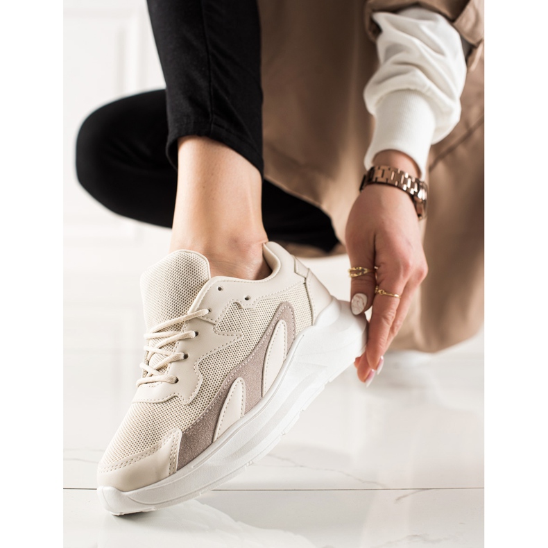 Ideal Shoes Klassische Turnschuhe beige 1