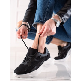 Ideal Shoes Klassische Turnschuhe schwarz 1