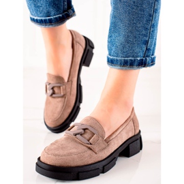 Goodin Wildleder-Müßiggänger auf der Plattform braun 1