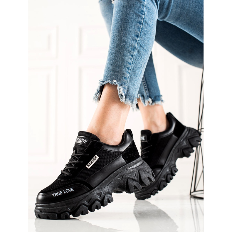 TRENDI Modische True Love Sneakers schwarz 2