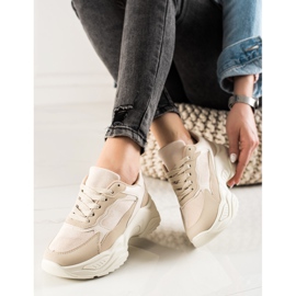 Marquiz Beige Sneakers auf der Plattform 2