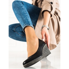 W. Potocki Klassische Pumps auf Wedge Potocki schwarz 1