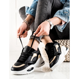 TRENDI Turnschuhe aus Öko-Leder schwarz 1