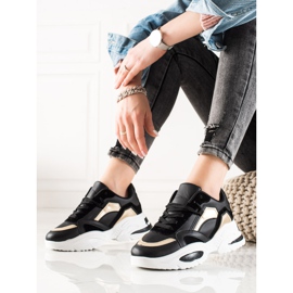 TRENDI Turnschuhe aus Öko-Leder schwarz 2