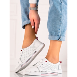 Goodin Sneakers aus durchbrochenem Leder weiß 1