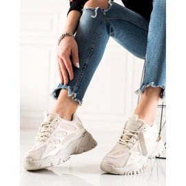 TRENDI Sneakers mit Wildledereinsätzen beige 2