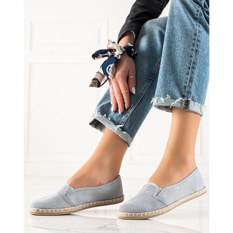 TRENDI Lässige Slipony Espadrilles grau 2