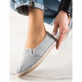 TRENDI Lässige Slipony Espadrilles grau 1