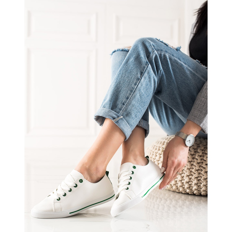 TRENDI Klassische niedrige Turnschuhe weiß 2