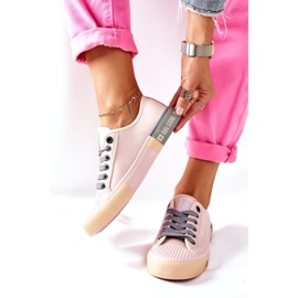 Damen Leder Sneakers Big Star II274133 Rosa 2