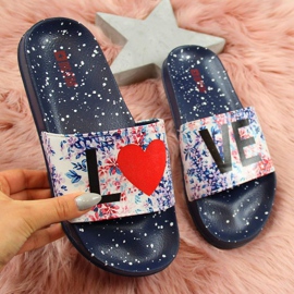Gummihausschuhe Big Star W INT1148B marineblau mehrfarbig 1