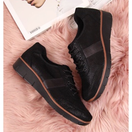 Lederschuhe auf dem Keil Filippo W PAW68A schwarz 2