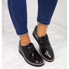 Leder lackierte Schuhe Filippo W PAW174 schwarz 2