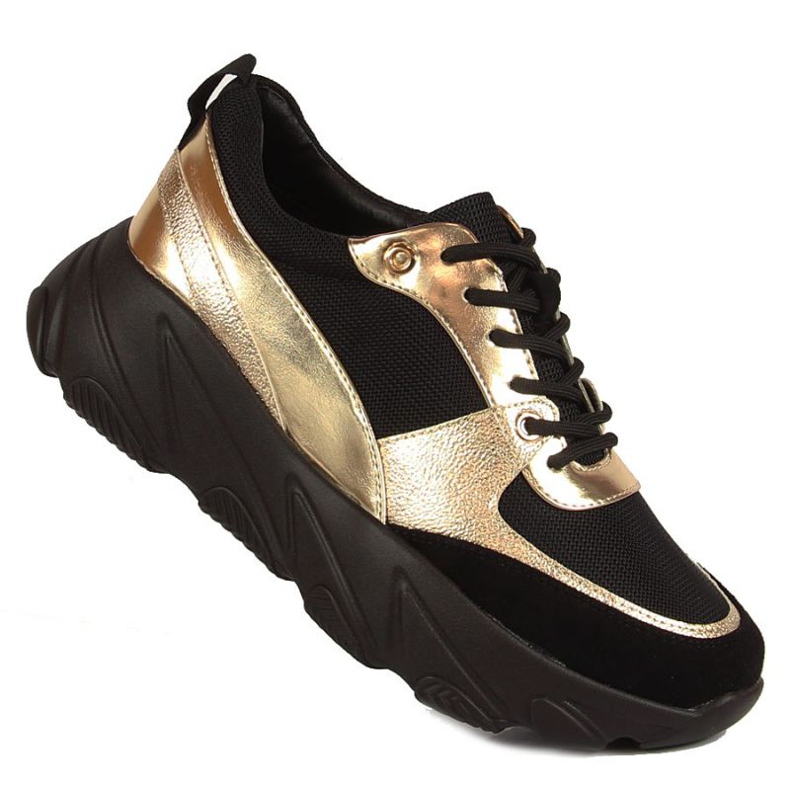 Sneakers auf der Plattform W.POTOCKI W WOL48 schwarz golden 1
