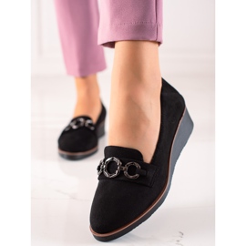 VINCEZA Wildlederschuhe schwarz 1