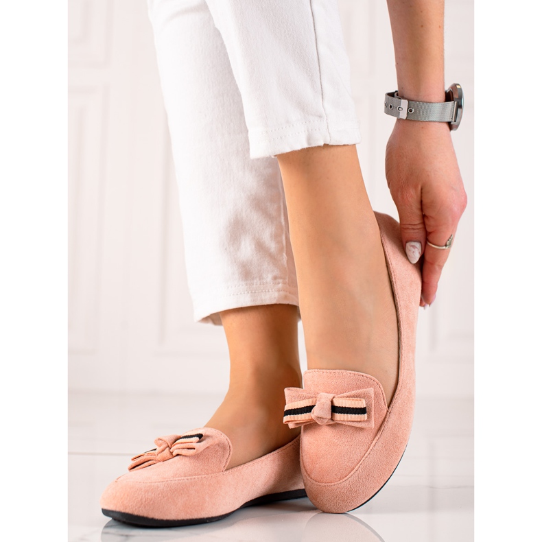 TRENDI Klassische Lords mit einem Bogen rosa 1