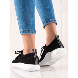 TRENDI Leichte Sport-Sneaker schwarz 1