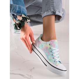 TRENDI Bunte Turnschuhe auf der Plattform mehrfarbig 2