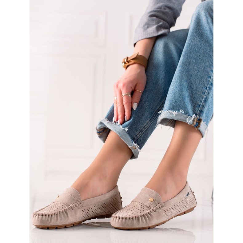 Goodin Lässige Slipper beige 1