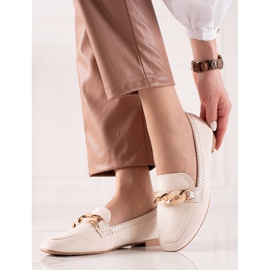 Small Swan Elegante cremefarbene Loafer beige 1