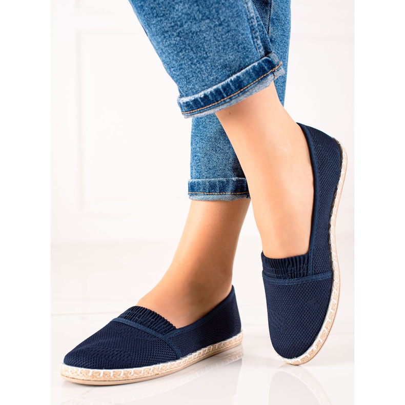 TRENDI Lässige marineblaue Espadrilles navy blau 1