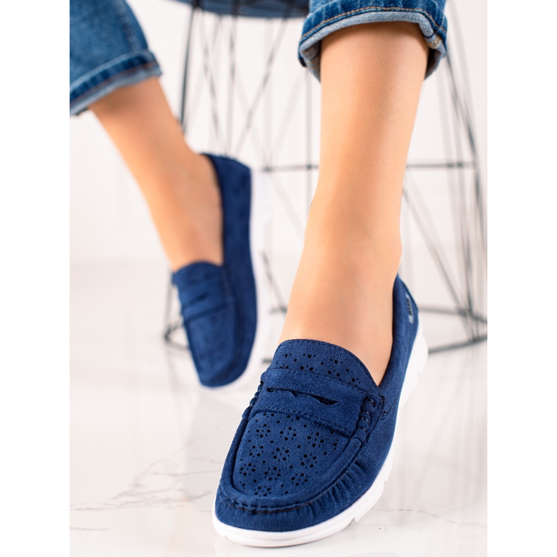 Goodin Loafer mit durchbrochenem Muster marineblau 1