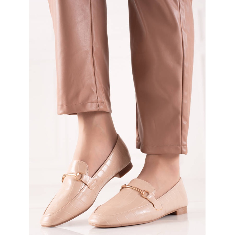 Encor Elegante Loafer mit Öko-Leder beige 1