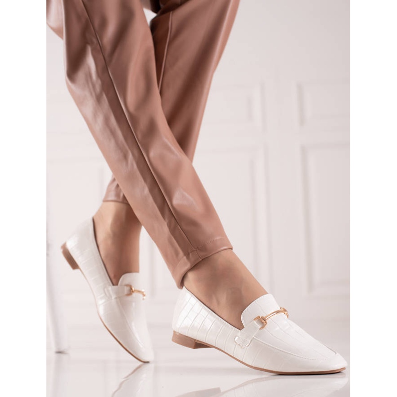 Encor Elegante Loafer mit Öko-Leder weiß 1