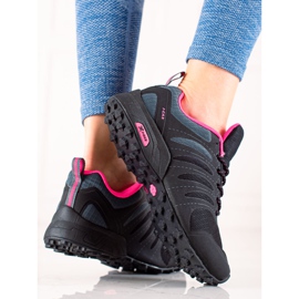 TRENDI Bequeme Trekkingschuhe schwarz 1