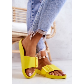 Damenhausschuhe Big Star mit Schnalle FF274A392 Gelb 2