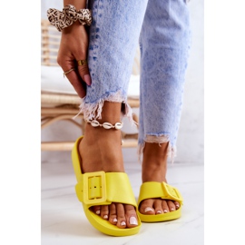 Damenhausschuhe Big Star mit Schnalle FF274A392 Gelb 1