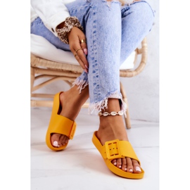 Damen Big Star Hausschuhe mit Schnalle FF274A393 Orange 2