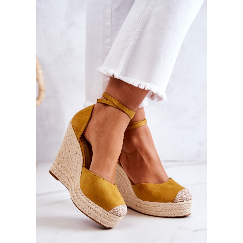 FM1 Nemeira Gelbe Espadrilles mit Keilabsatz 2