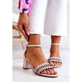 Lewski Shoes Ledersandalen Openwork Lewski 2869/2 Pearl Beige 2