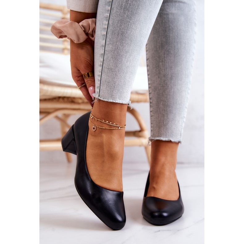 Lederpumps auf einer Säule Sergio Leone PB291 Schwarz 2